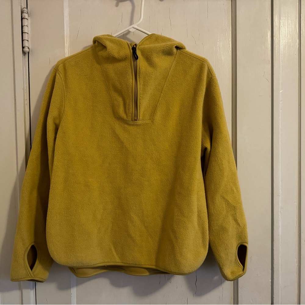 Yellow fleece hoodie